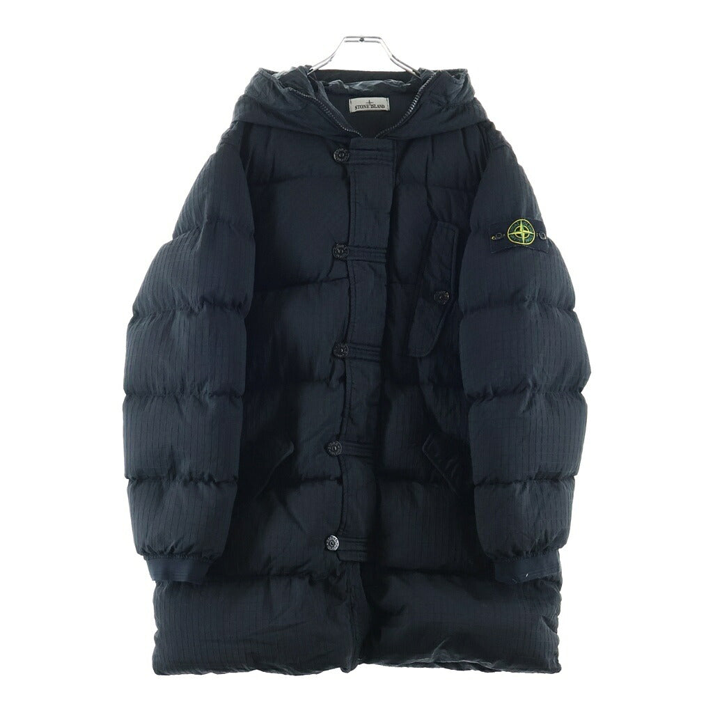 STONE ISLAND(ストーンアイランド) MACRO RIPSTOP METAL IN ECONYL REGENERATED NYLON DOWN-TC JACKET ロングダウンコート ジャケット ブラック 791571432