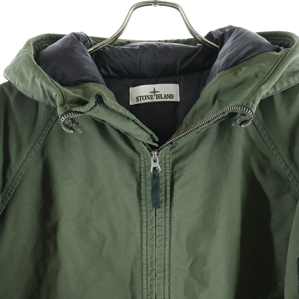 STONE ISLAND(ストーンアイランド) DAVID-TC DOWN PARKA ジップアップ ロゴワッペン フーデッドダウンジャケット カーキ 811541649