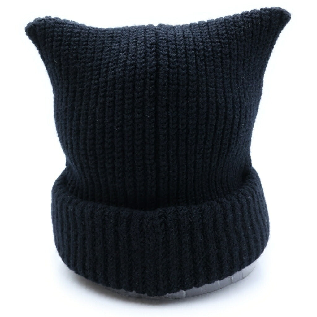 MAISON MIHARAYASUHIRO(メゾンミハラヤスヒロ) ×CA4LA MASKED CAT VISOR KNIT CAP カシラ マスクド バイザー ニットキャップ 帽子 ブラック A15AC402-0