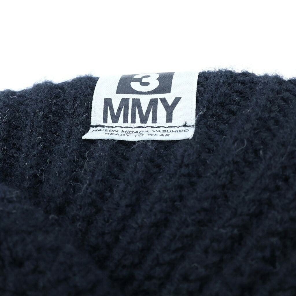 MAISON MIHARAYASUHIRO(メゾンミハラヤスヒロ) ×CA4LA MASKED CAT VISOR KNIT CAP カシラ マスクド バイザー ニットキャップ 帽子 ブラック A15AC402-0