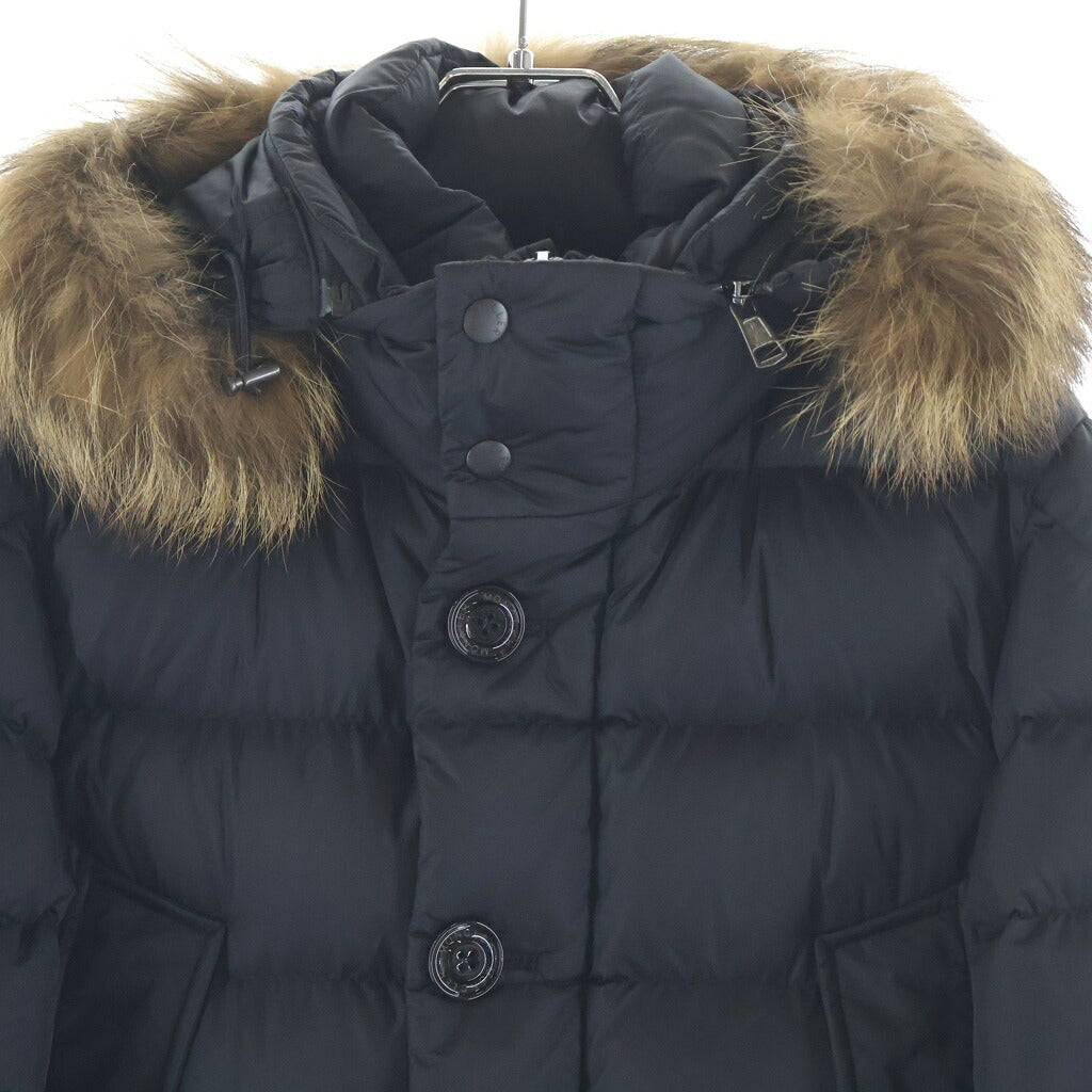 MONCLER(モンクレール) 19AW CLUNY GIUBBOTTO クルーニー ファー フーデッド ジップアップ ダウンコート ジャケット ブラック E20914138025