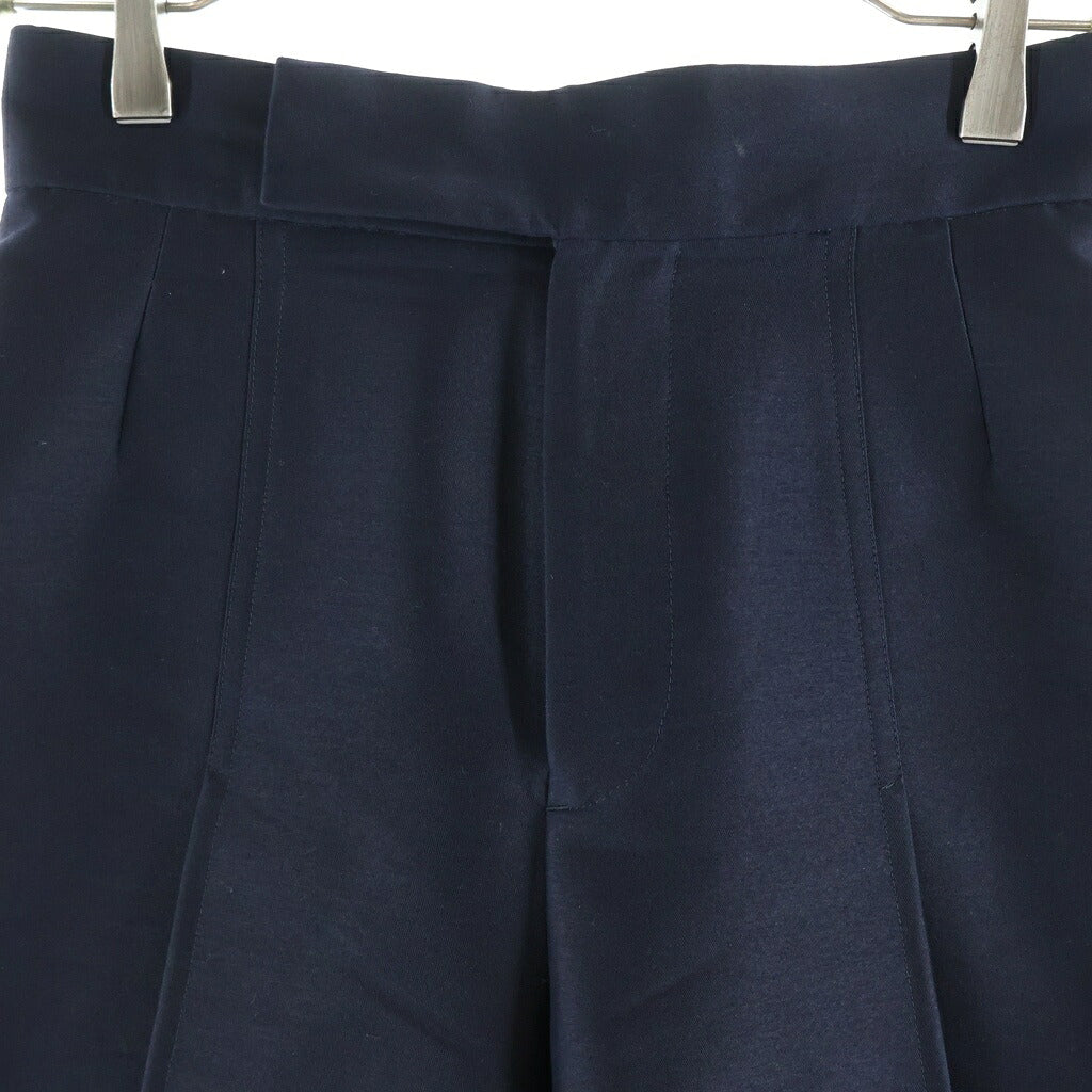 NO BRAND(ノーブランド) SHE TOKYO(シートーキョー) 2タック ジップフライ ワイドパンツ ブラック レディース S-SK-250