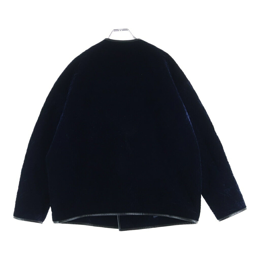 NO BRAND(ノーブランド) SHE TOKYO(シートーキョー) Gaia velvet quilt ガイア ベルベット キルティングジャケット ネイビー レディース S-JK-14b