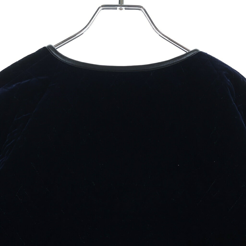 NO BRAND(ノーブランド) SHE TOKYO(シートーキョー) Gaia velvet quilt ガイア ベルベット キルティングジャケット ネイビー レディース S-JK-14b