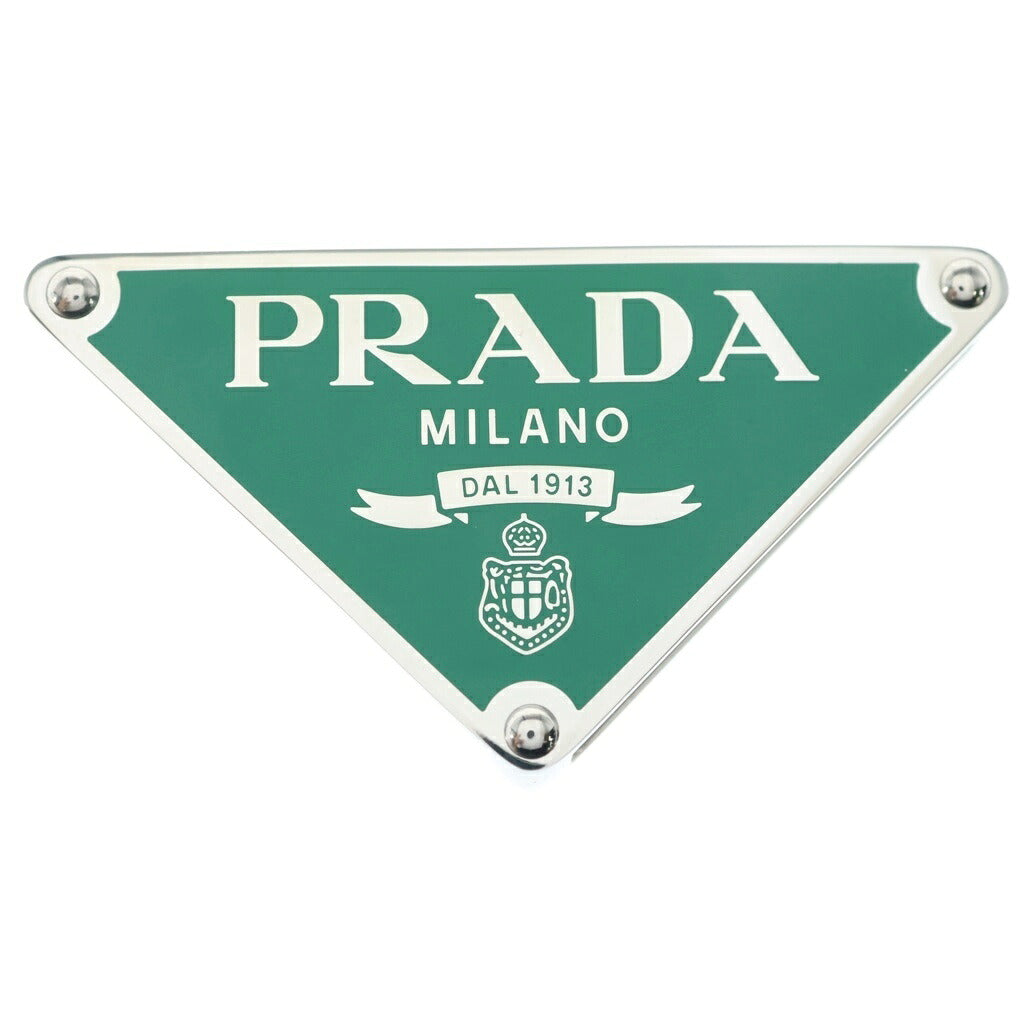 PRADA(プラダ) TRIANGLE LOGO METAL BELT BUCKLE トライアングルロゴ メタルベルトバックル グリーン 2CF014