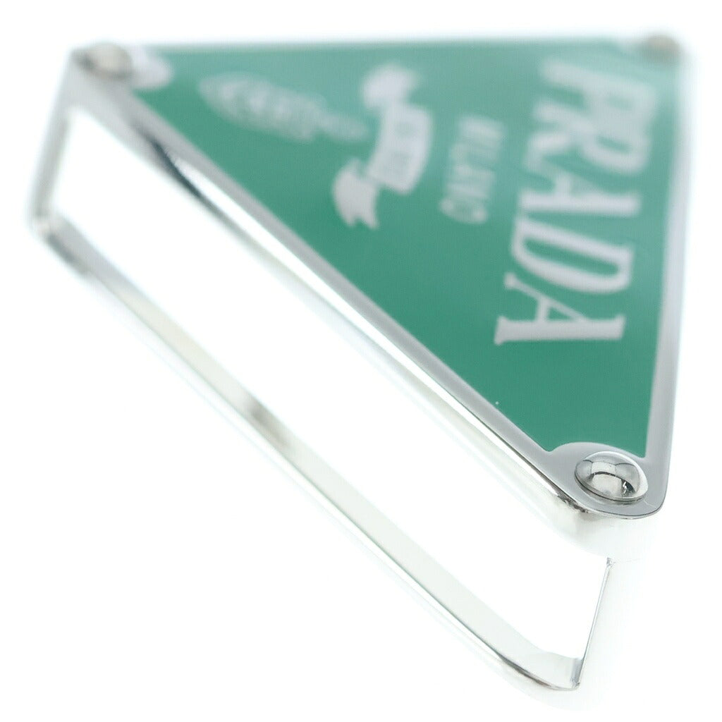 PRADA(プラダ) TRIANGLE LOGO METAL BELT BUCKLE トライアングルロゴ メタルベルトバックル グリーン 2CF014