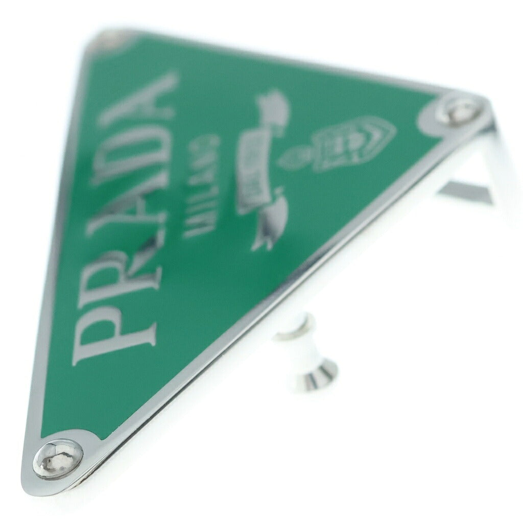 PRADA(プラダ) TRIANGLE LOGO METAL BELT BUCKLE トライアングルロゴ メタルベルトバックル グリーン 2CF014