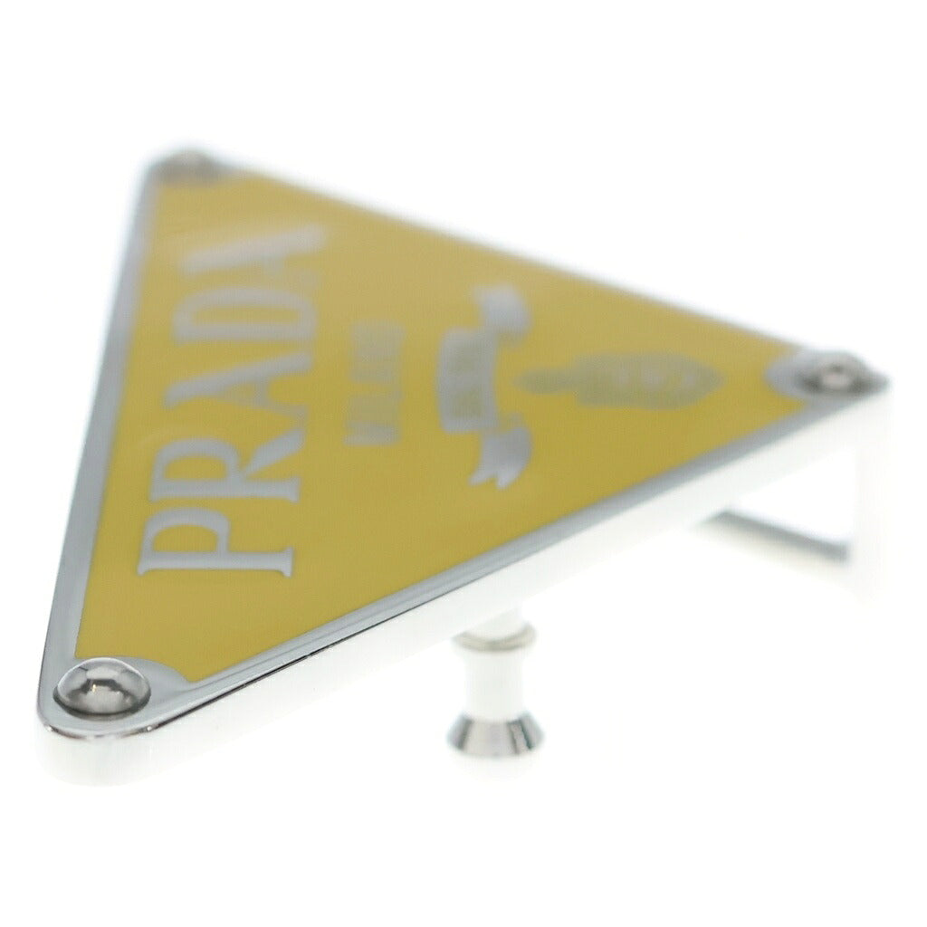 PRADA(プラダ) TRIANGLE LOGO METAL BELT BUCKLE トライアングルロゴ メタルベルトバックル イエロー 2CF014