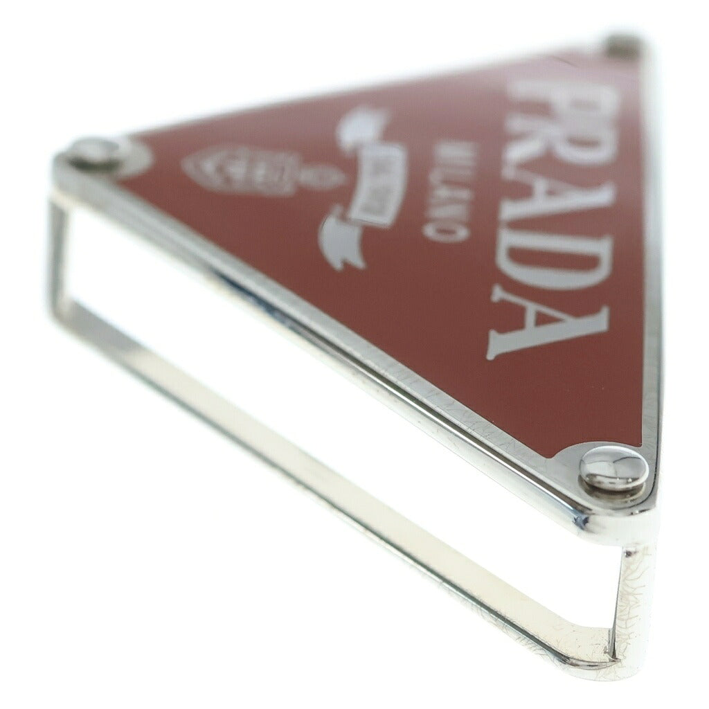 PRADA(プラダ) TRIANGLE LOGO METAL BELT BUCKLE トライアングルロゴ メタルベルトバックル ブラウン 2CF022