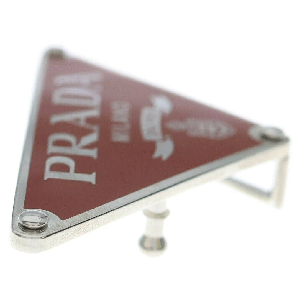 PRADA(プラダ) TRIANGLE LOGO METAL BELT BUCKLE トライアングルロゴ メタルベルトバックル ブラウン 2CF022