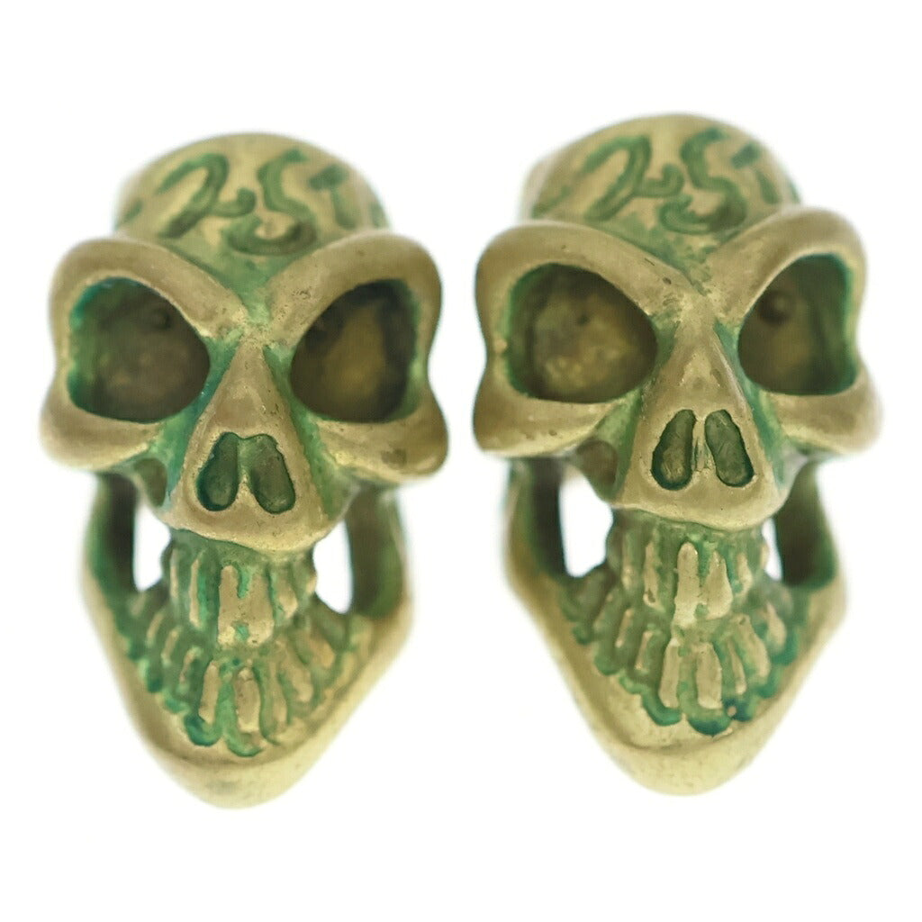 Bill Wall Leather/BWL(ビルウォールレザー) TINY SKULL BEAD メッキ加工 タイニースカルビーズ 2点セット ゴールド