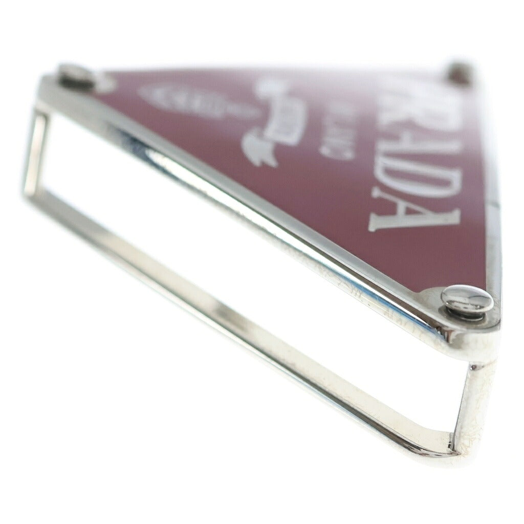 PRADA(プラダ) TRIANGLE LOGO METAL BELT BUCKLE トライアングルロゴ メタルベルトバックル ブラウン 2CF022