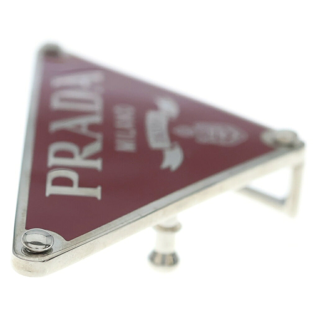 PRADA(プラダ) TRIANGLE LOGO METAL BELT BUCKLE トライアングルロゴ メタルベルトバックル ブラウン 2CF022