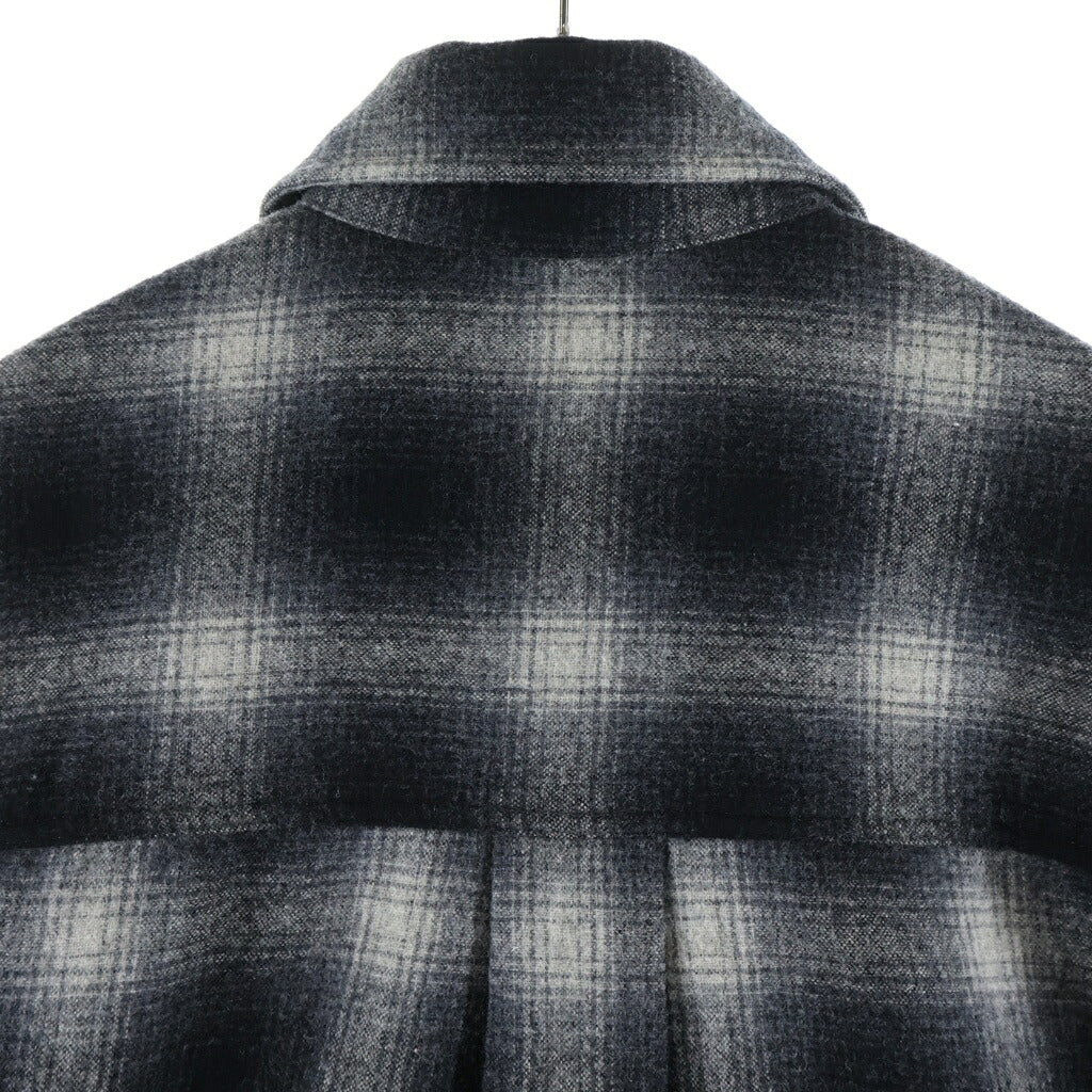 cvtvlist(カタリスト) GRUNGE SHIRT アームロゴ オンブレチェック長袖シャツ ブラック 2301110202