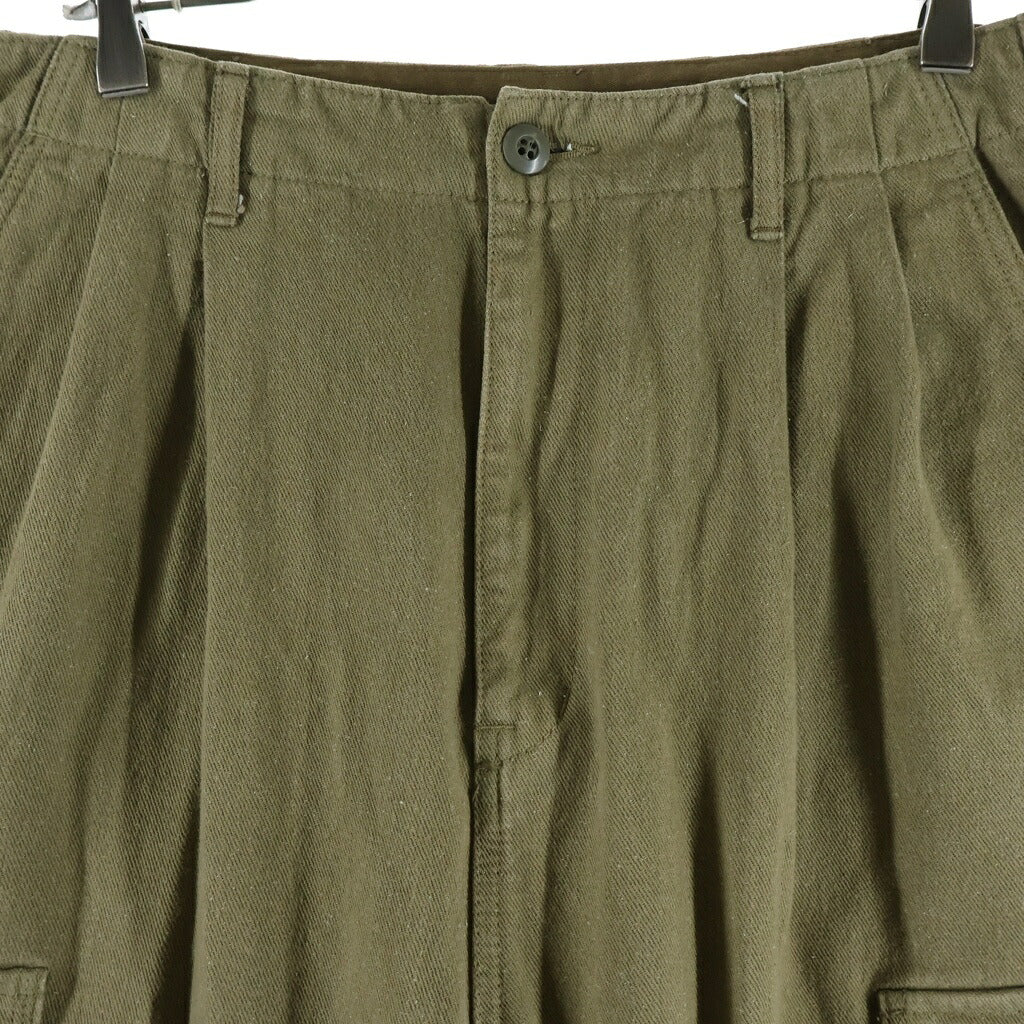 doublet(ダブレット) 22SS SILK TWILL MILITARY PANTS カットオフ シルクツイル ミリタリーパンツ カーキ 22SS15PT173
