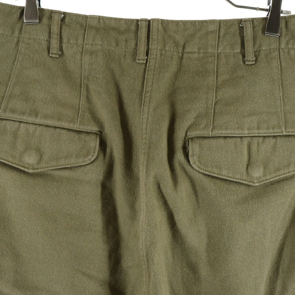 doublet(ダブレット) 22SS SILK TWILL MILITARY PANTS カットオフ シルクツイル ミリタリーパンツ カーキ 22SS15PT173