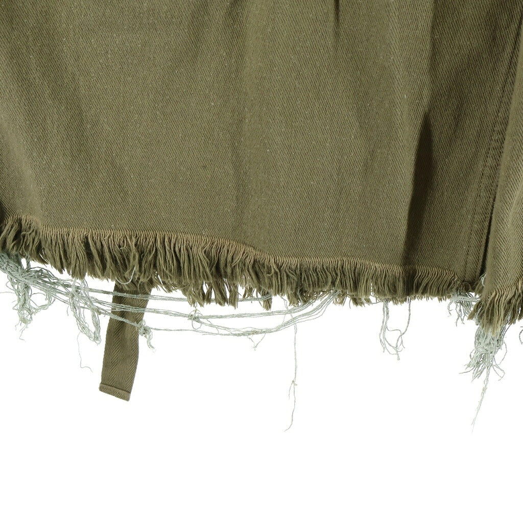 doublet(ダブレット) 22SS SILK TWILL MILITARY PANTS カットオフ シルクツイル ミリタリーパンツ カーキ 22SS15PT173