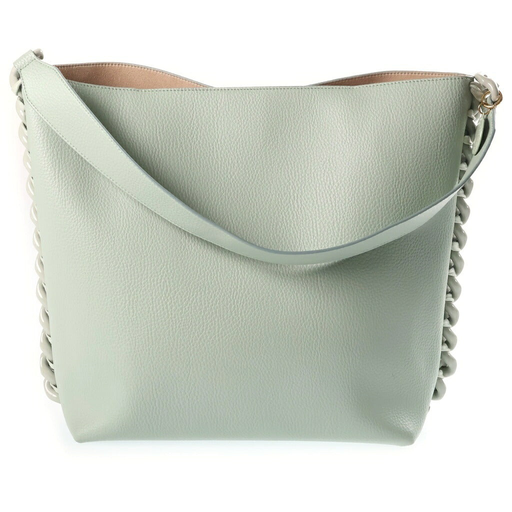 STELLA McCARTNEY(ステラマッカートニー) FRAYME フレイム ショルダー レザー トートバッグ グリーン 7B0011 WP0065