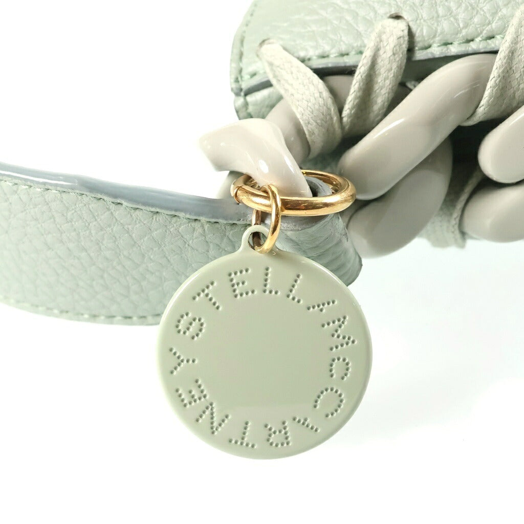STELLA McCARTNEY(ステラマッカートニー) FRAYME フレイム ショルダー レザー トートバッグ グリーン 7B0011 WP0065