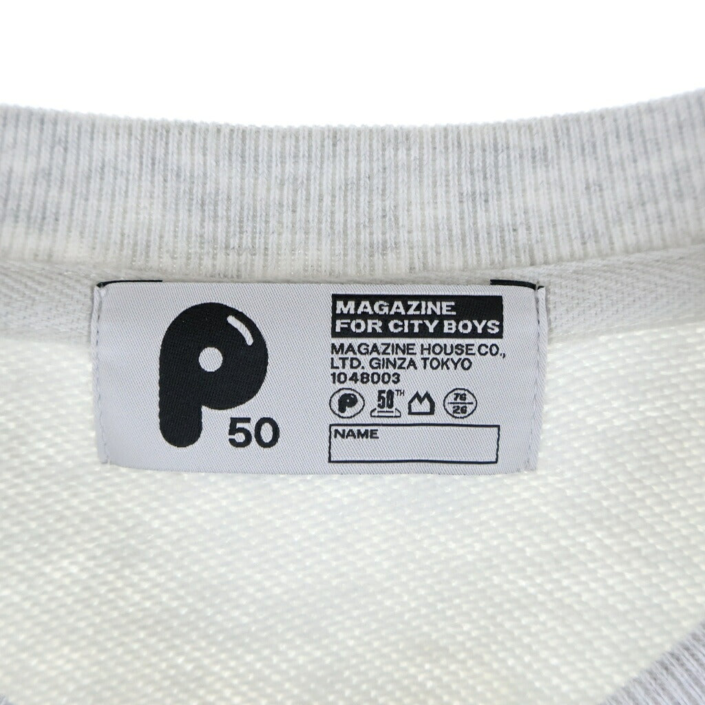 NO BRAND(ノーブランド) POPEYE P-City SWEAT TOKYO 50th Anniversary ポパイ 50周年記念 東京 シティスウェット ホワイト