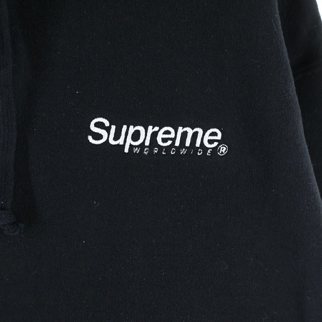SUPREME(シュプリーム) 23SS Worldwide Hooded Sweatshirt ワールドワイド プルオーバースウェットパーカー フーディー ブラック