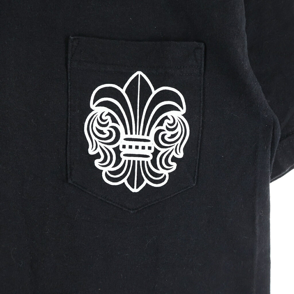CHROME HEARTS(クロムハーツ) OLD BS FLR T‐BER POCKET TEE オールド BSフレア Tバー クルーネック半袖ポケットTシャツ カットソー ブラック