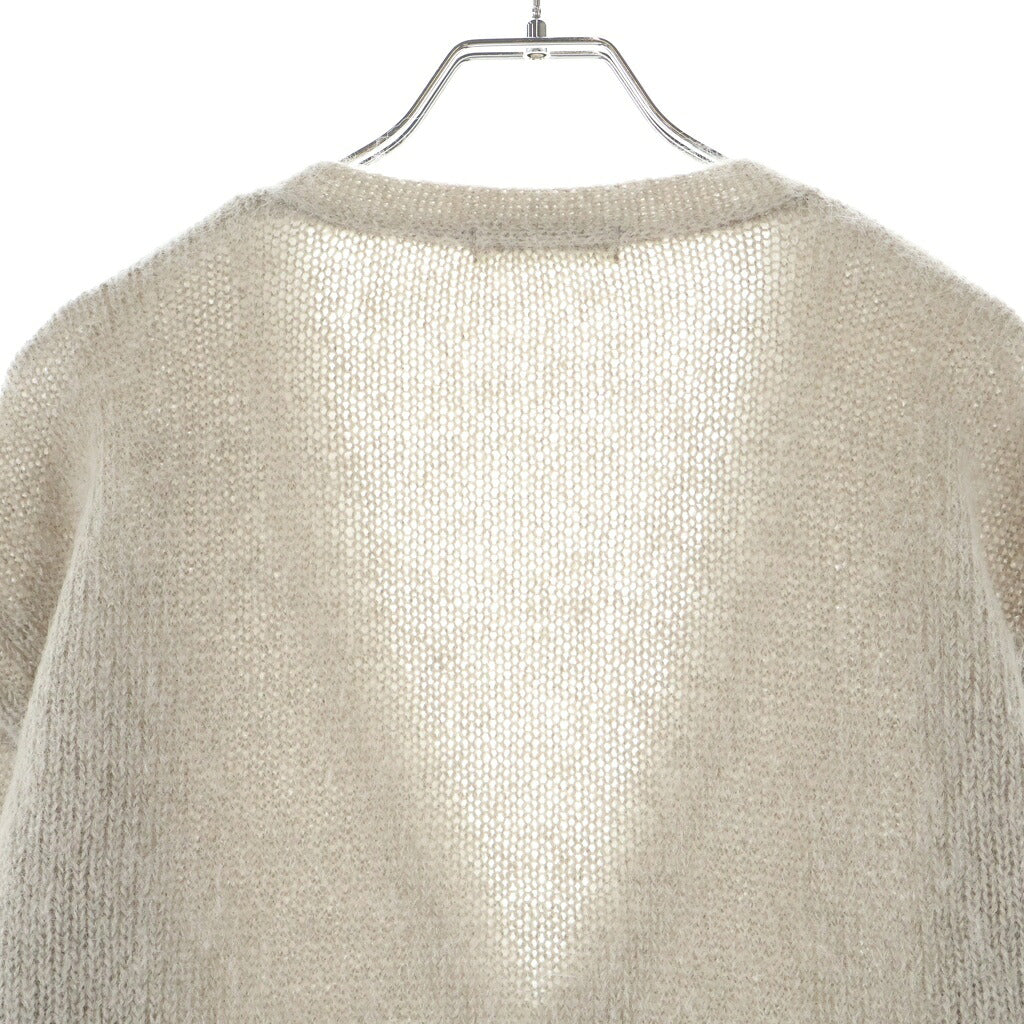 UNDERCOVER(アンダーカバー) 23AW リブダメージ加工 モヘアニットカーディガン ベージュ UP2C4906