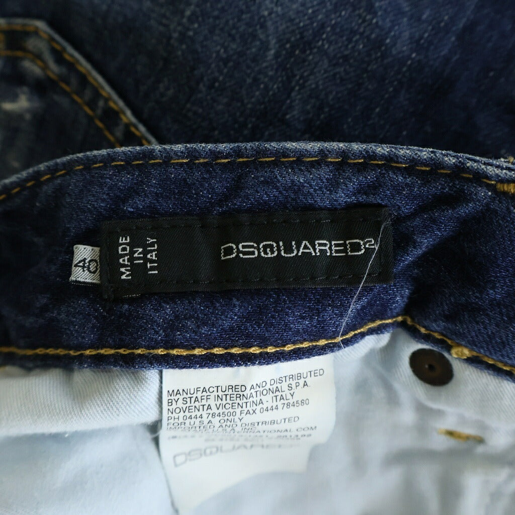 DSQUARED2(ディースクエアード) 13AW スリムフィット ウォッシュ加工 スキニー デニムパンツ インディゴ S72LA0552