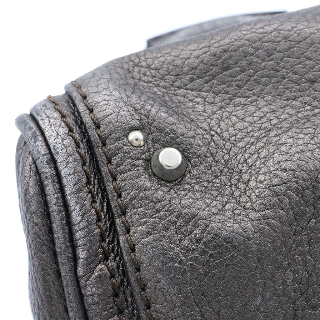 Chloe(クロエ) Paddington パディントン カウレザー ハンドバッグ シルバー 6ASA10-6A403