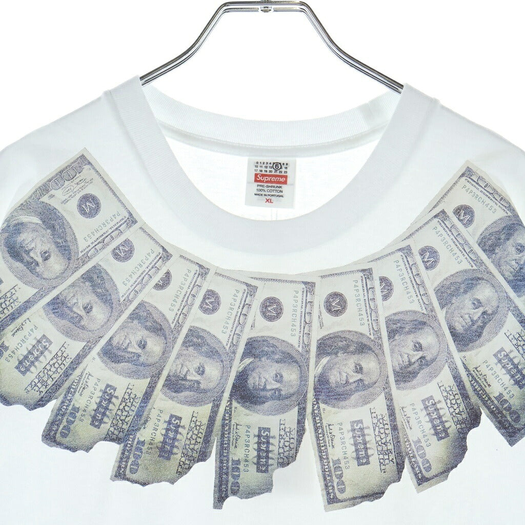 SUPREME(シュプリーム) 26SS ×MM6 Maison Margiela Money S/S Top エムエムシックスメゾンマルジェラ マニー クルーネック半袖Tシャツ カットソー ホワイト