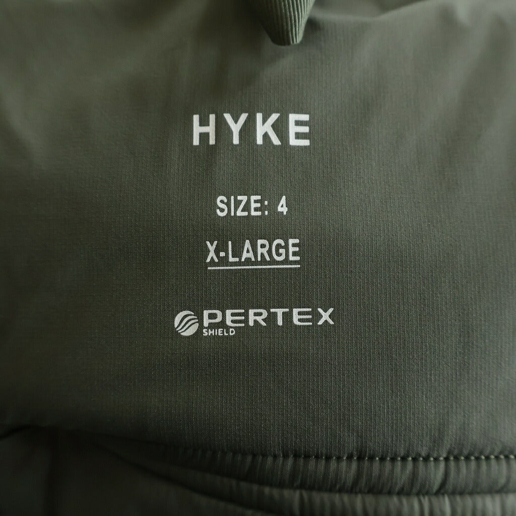 HYKE(ハイク) 23AW PERTEX PUFF PARKA パーテック パフパーカー ナイロン 中綿ジャケット カーキ 232-17384