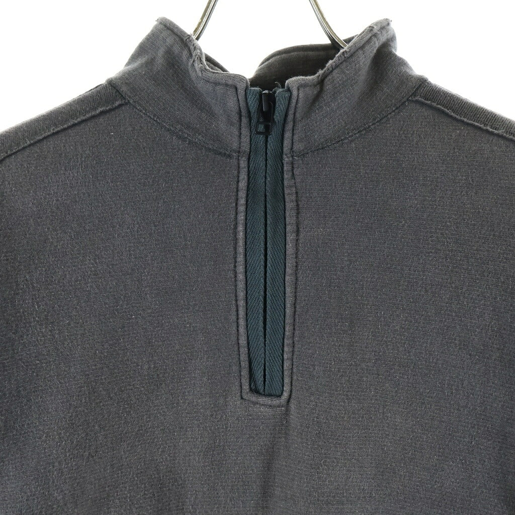 JIAN YE(ジェン イェ) 23AW SOLID ZIPTOP ソリッド ハーフジップ スウェットトレーナー グレー 23AW-ZIPTOP