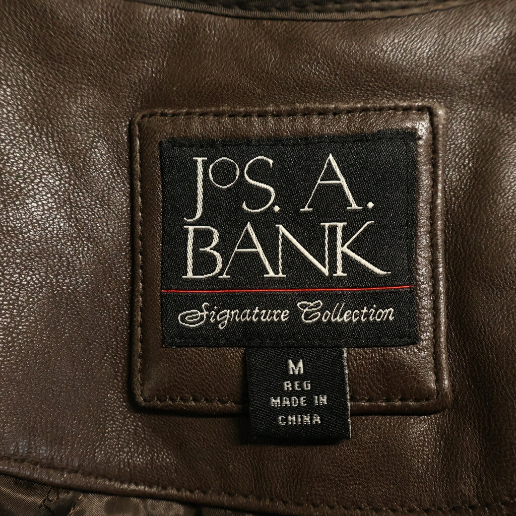 NO BRAND(ノーブランド) Jos.A.Bank(ジョス・エー・バンク) SIGNATURE COLLECTION ライナー付 ジップアップレザージャケット ブラウン