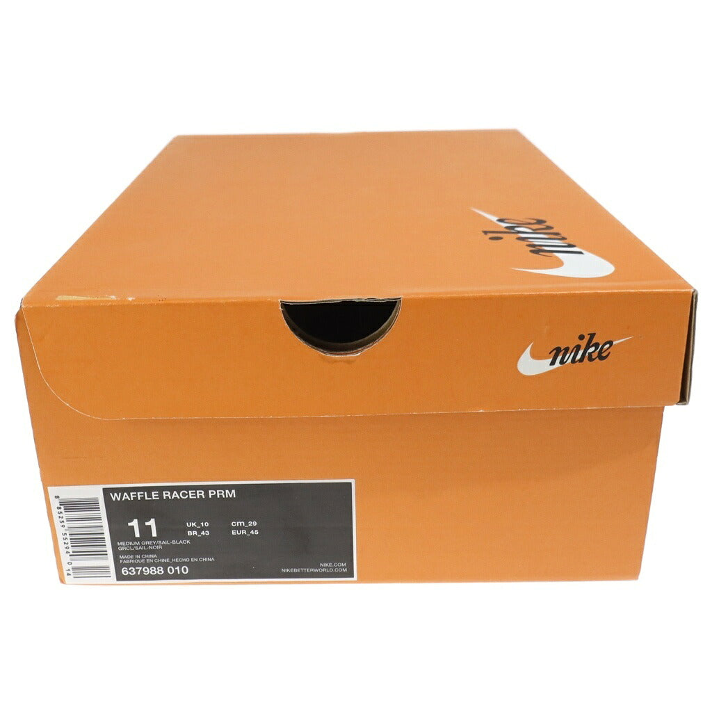 NIKE(ナイキ) 【観賞用 2013年製】×LOOPWHEELER WAFFLE RACER PRM ループウィラー ワッフル レーサー プレミアム ローカットスニーカー グレー 637988-010