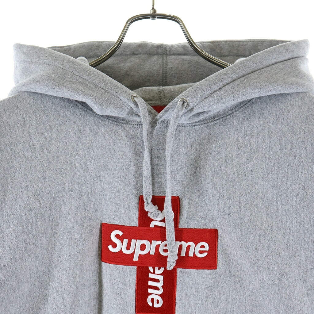 SUPREME(シュプリーム) 20AW Cross Box Logo Hooded Sweatshirt クロス ボックスロゴ プルオーバースウェットパーカー フーディー グレー