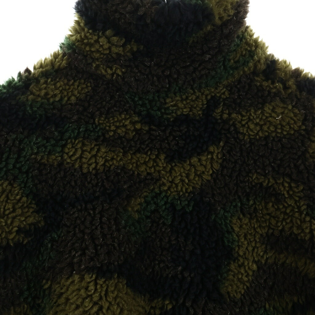 BALENCIAGA(バレンシアガ) Camouflage-Print Zip-Up Jacket カモフラージュ ジップアップ ボアフリースジャケット カーキ 681818 TLQ13