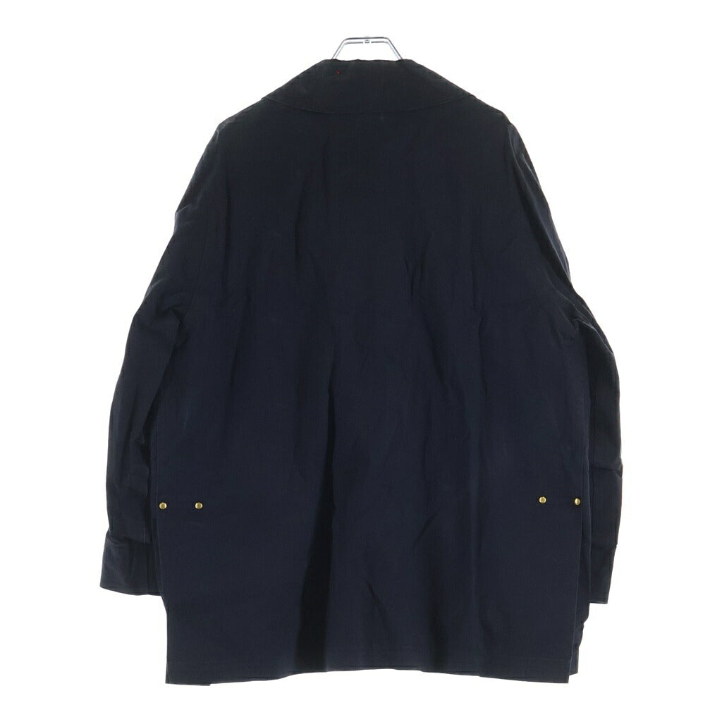 HERMES(エルメス) 80S VINTAGE ヴィンテージ マッキントッシュ製 コットン 金ボタン ダブルブレストジャケット ネイビー