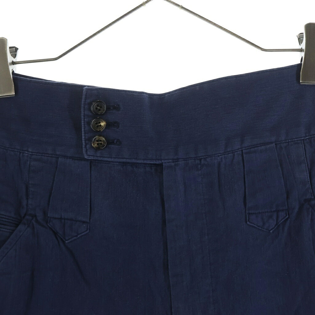 COMME des GARCONS HOMME PLUS(コムデギャルソンオムプリュス) 80-90S ARCHIVE アーカイブ サンプル品 リネン混 バルーンパンツ ネイビー