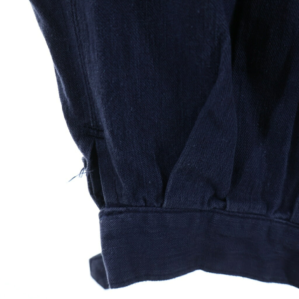 COMME des GARCONS HOMME PLUS(コムデギャルソンオムプリュス) 80-90S ARCHIVE アーカイブ サンプル品 リネン混 バルーンパンツ ネイビー