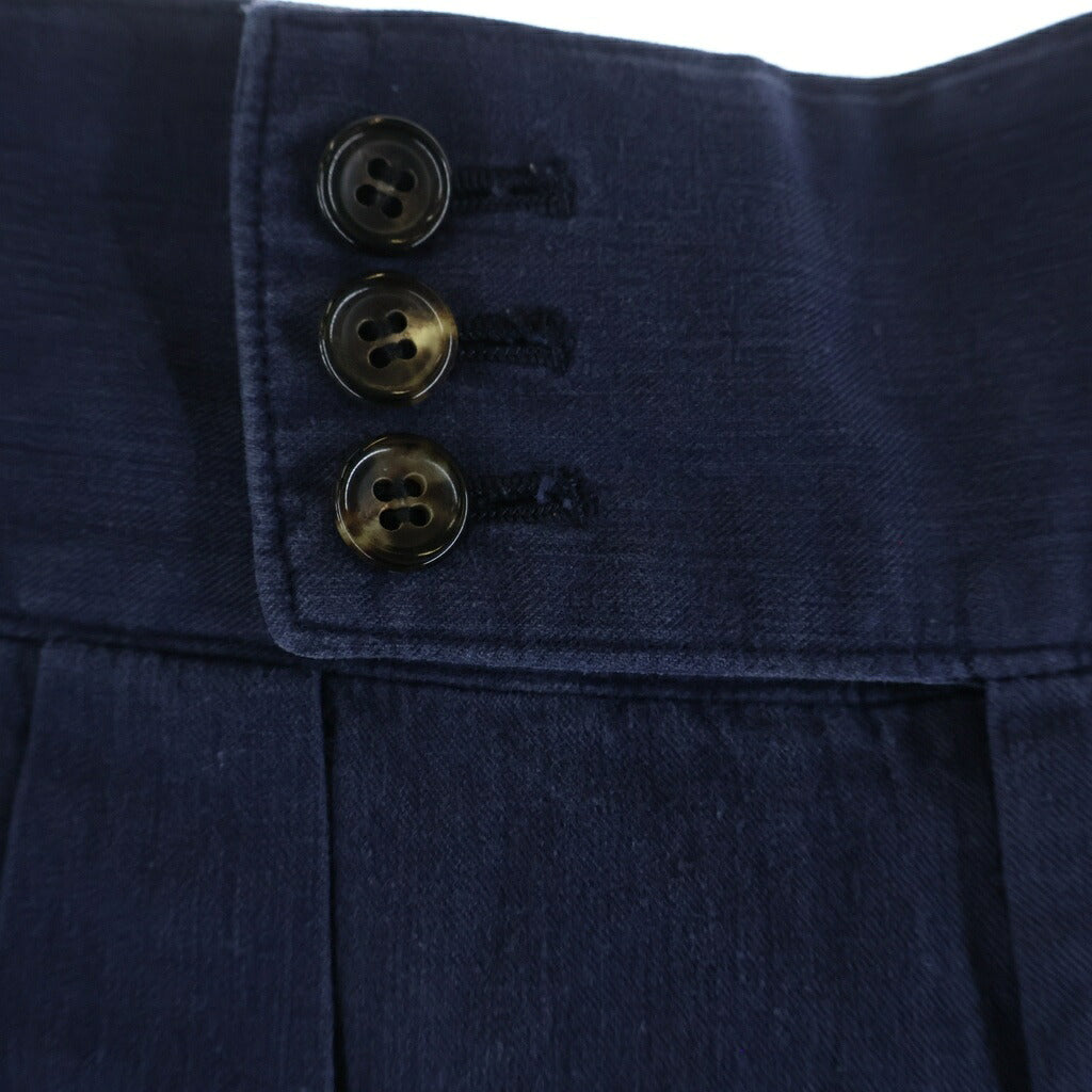 COMME des GARCONS HOMME PLUS(コムデギャルソンオムプリュス) 80-90S ARCHIVE アーカイブ サンプル品 リネン混 バルーンパンツ ネイビー