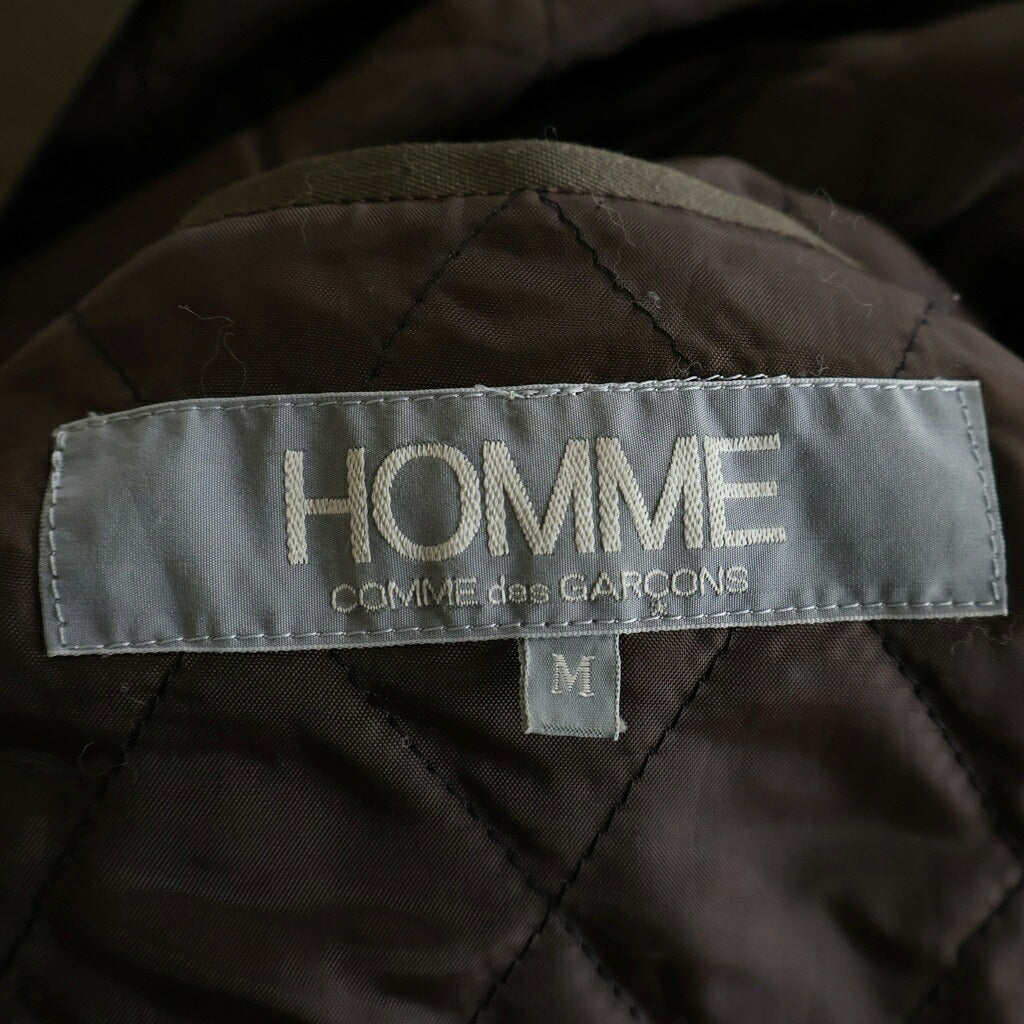 COMME des GARCONS HOMME(コムデギャルソンオム) 90-00S ARCHIVE アーカイブ 田中オム期 銀タグ デカオム マリアエンブロイダリー ボアカラー デッキジャケット ブラウン