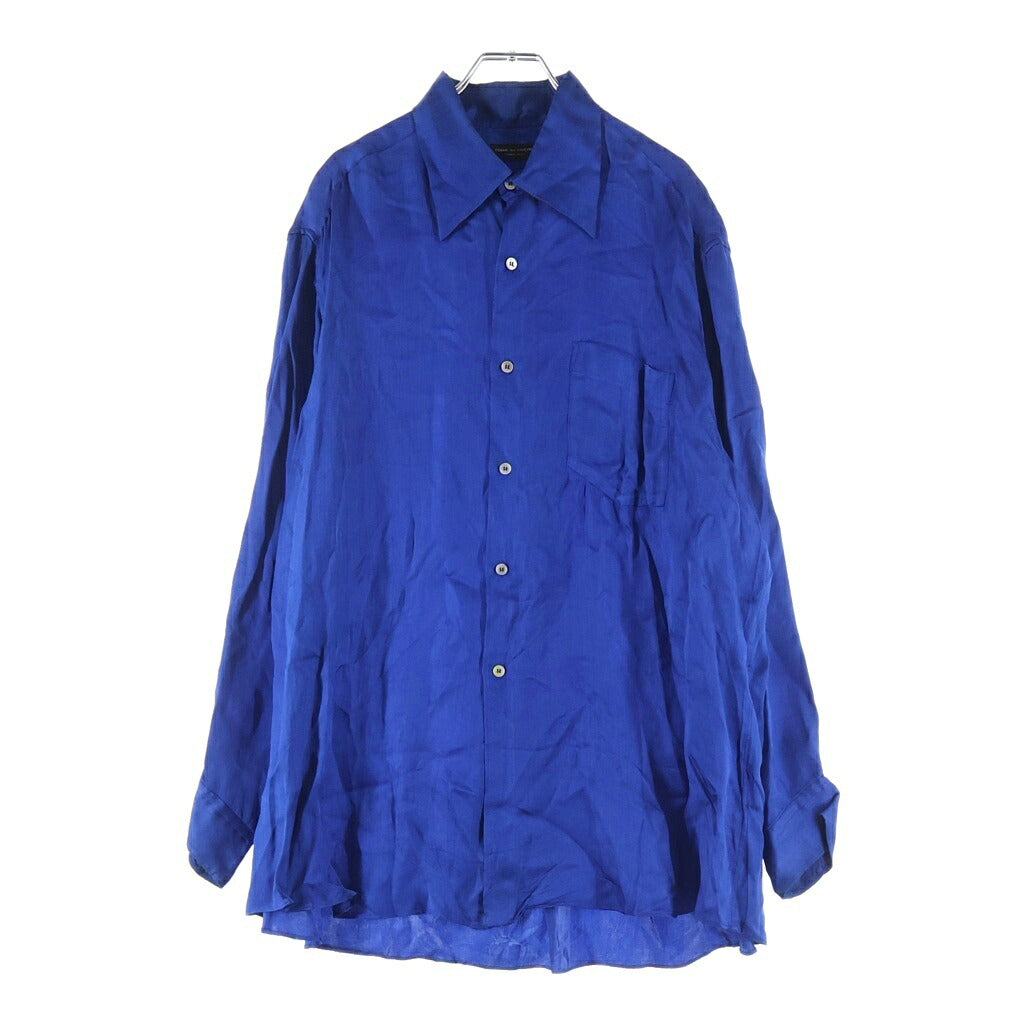 COMME des GARCONS HOMME PLUS(コムデギャルソンオムプリュス) 80-90S ARCHIVE アーカイブ レーヨン 長袖シャツ ブルー PB-050250
