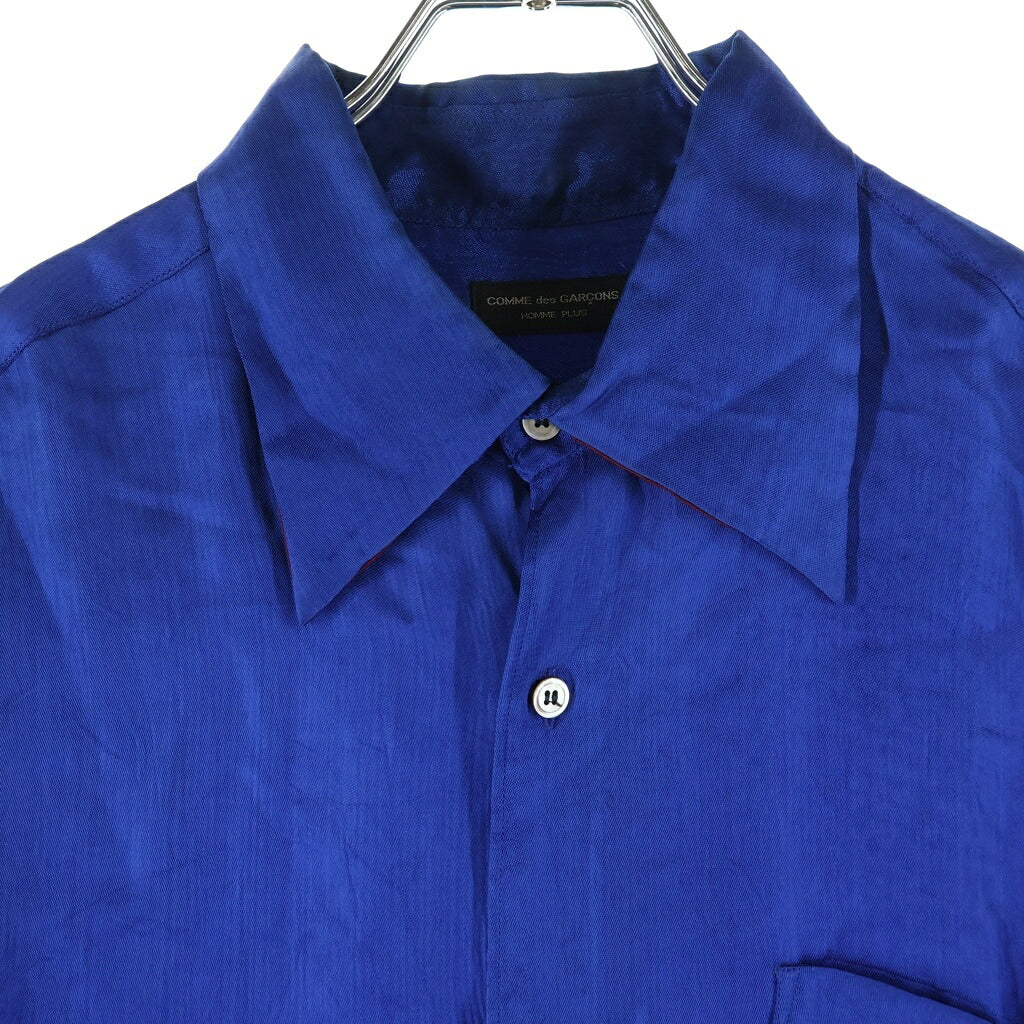 COMME des GARCONS HOMME PLUS(コムデギャルソンオムプリュス) 80-90S ARCHIVE アーカイブ レーヨン 長袖シャツ ブルー PB-050250