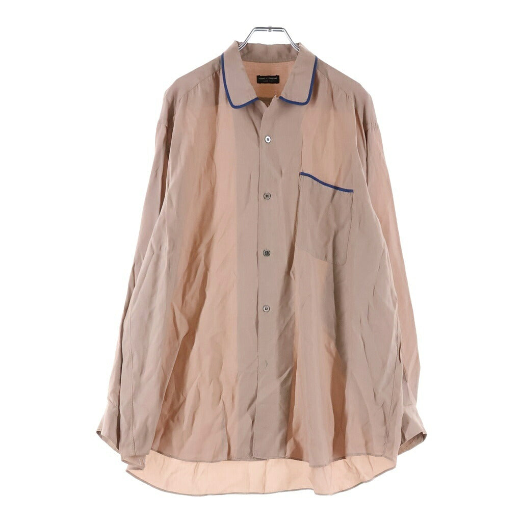COMME des GARCONS HOMME PLUS(コムデギャルソンオムプリュス) 80-90S ARCHIVE アーカイブ レーヨン混 ラウンドカラー長袖シャツ ピンク