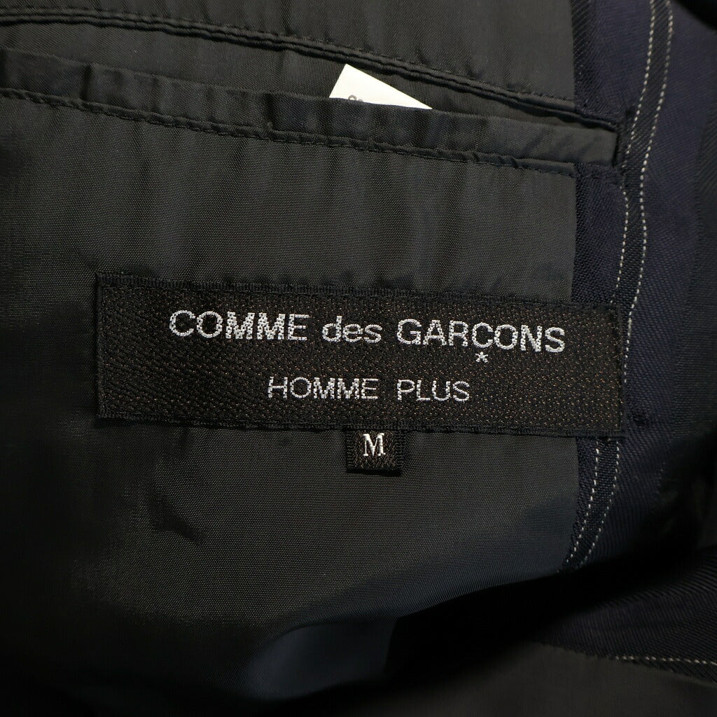 COMME des GARCONS HOMME PLUS(コムデギャルソンオムプリュス) 90S ARCHIVE アーカイブ レーヨン ストライプ チェスターコート ネイビー PJ-05003M