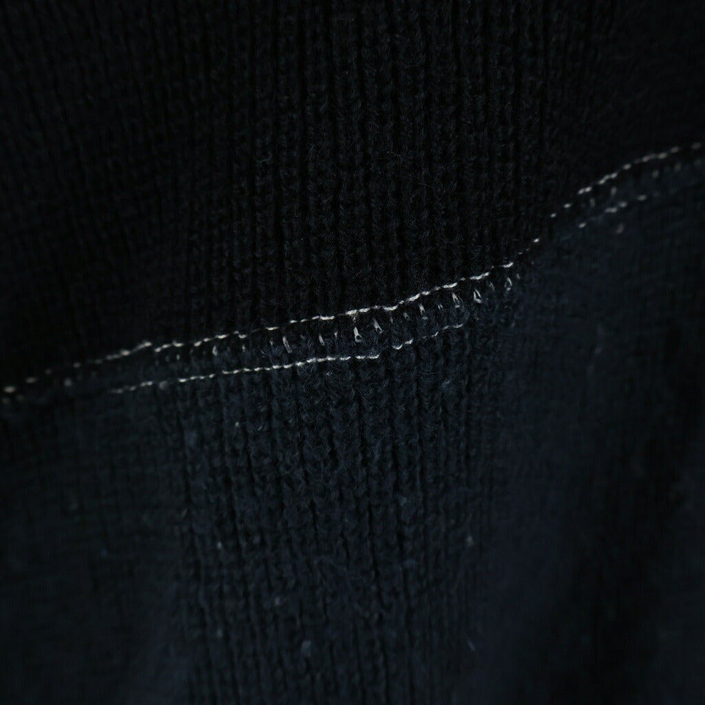 COMME des GARCONS HOMME(コムデギャルソンオム) 90-00S ARCHIVE アーカイブ 田中オム期 銀タグ バイカラー ニットカーディガン ネイビー