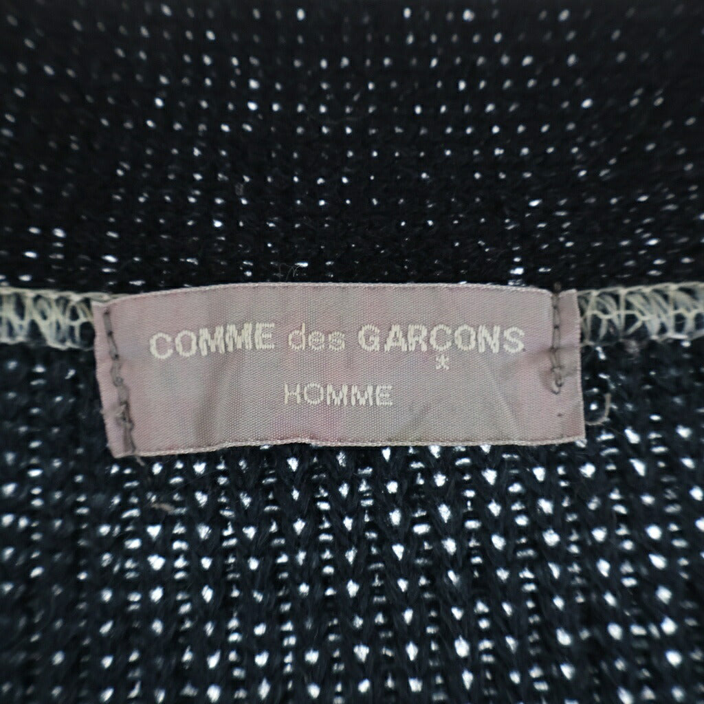COMME des GARCONS HOMME(コムデギャルソンオム) 90-00S ARCHIVE アーカイブ 田中オム期 銀タグ バイカラー ニットカーディガン ネイビー
