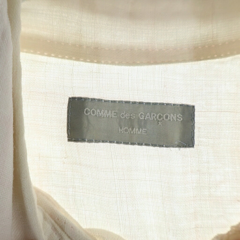COMME des GARCONS HOMME(コムデギャルソンオム) 90-00S ARCHIVE アーカイブ 田中オム期 銀タグ 縮絨 長袖シャツ ホワイト