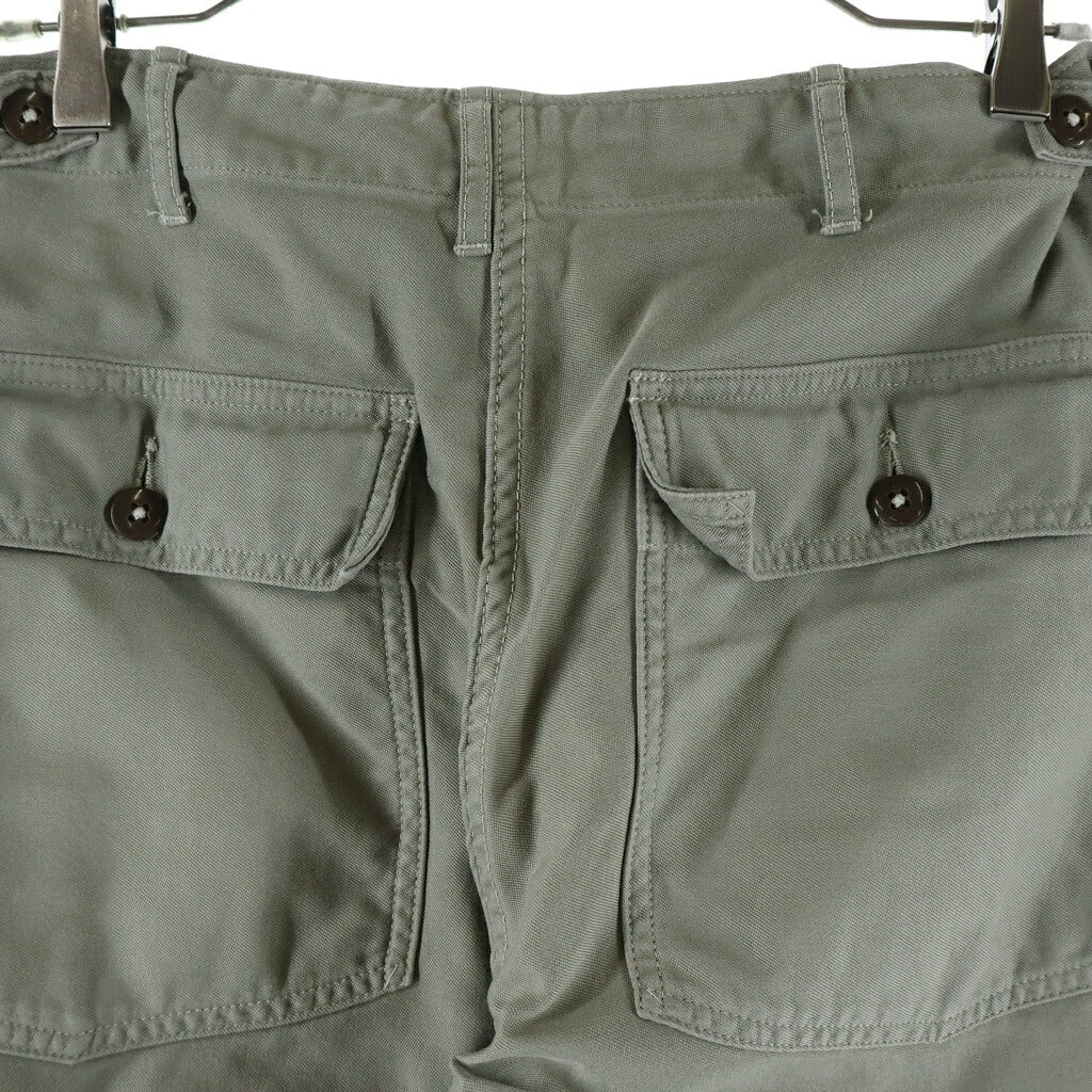 KAPTAIN SUNSHINE(キャプテンサンシャイン) BAKER PANT ワイドシルエット ボタンフライ ベイカーパンツ カーキ KSBSPT01