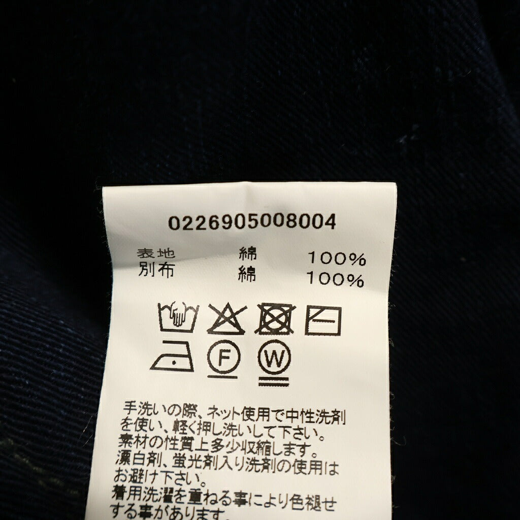 VISVIM(ヴィスヴィム) 26SS GESSO PANTS DMGD ジェッソ ボタンフライ ワイドストレート ワークパンツ インディゴ 0226905008004